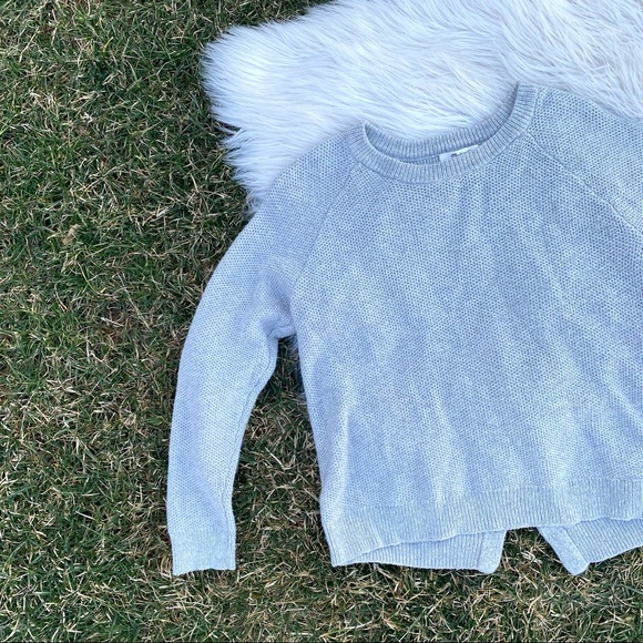 Madewell Sweaters - Madewell gray cross back crewneck sweater medium